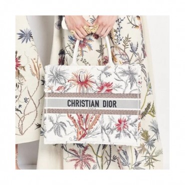 Dior 2020 Woman Canvas Book Tote Shopper Bag,41.5CM - 디올 2020 여성용 캔버스 북 토트 쇼퍼백 DIOB0566,41.5CM,화이트