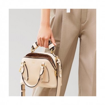 Chole 2020 Daria Leather Tote Shoulder Bag, 22cm -  끌로에 2020 다리아 레더 체인 토트 숄더백,CLB0203,22cm,연핑크