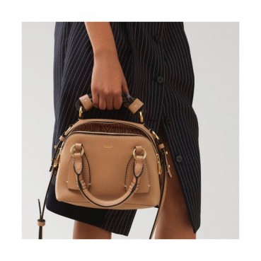 Chole 2020 Daria Leather Tote Shoulder Bag, 22cm -  끌로에 2020 다리아 레더 체인 토트 숄더백,CLB0201,22cm,베이지