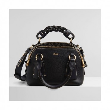 Chole 2020 Daria Leather Tote Shoulder Bag, 22cm -  끌로에 2020 다리아 레더 체인 토트 숄더백,CLB0200,22cm,블랙