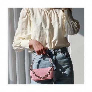 By Far 2020 Leather Tote Shoulder Bag,18cm - 바이 파 2020 레더 토트 숄더백 BYFB0040,18cm,핑크