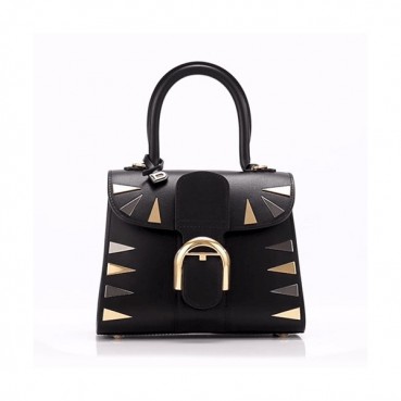 Delvaux 2020 Brillant Leather Tote Shoulder Bag,20CM - 델보 2020 브리앙 레더 토트 숄더백,DVB0340.20CM,블랙