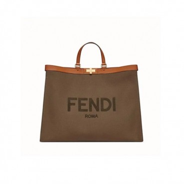 Fendi 2020 Women Tote Shopper Bag ,41CM - 펜디 2020 여성용 레더 토트 쇼퍼백  FENB0542,41CM,카키