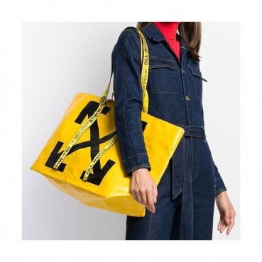 Off White 2020 Tote Shoulder Shopper Bag - 오프화이트 2020 남여공용 토트 숄더 쇼퍼백 OFFB0108,48cm,옐로우