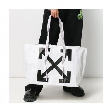 Off White 2020 Tote Shoulder Shopper Bag - 오프화이트 2020 남여공용 토트 숄더 쇼퍼백 OFFB0107,48cm,화이트