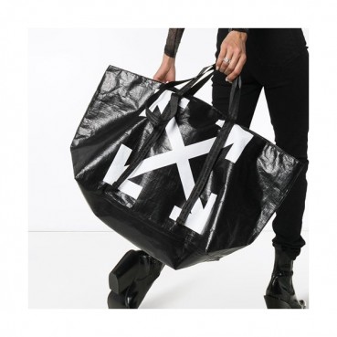 Off White 2020 Tote Shoulder Shopper Bag - 오프화이트 2020 남여공용 토트 숄더 쇼퍼백 OFFB0106,48cm,블랙