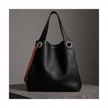 Burberry 2020 Leather Tote Shoulder Shopper Bag, 41cm - 버버리 2020 여성용 레더 토트 숄더 쇼퍼백 ,BURB0486,41cm,블랙