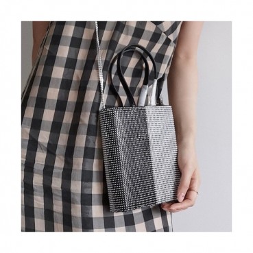 Alexander Wang 2020 Cubic Tote Shoulder Shopper Bag,18cm - 알렉산더왕 2020 큐빅 토트 숄더 쇼퍼백 AWB0058,18cm,화이트블랙