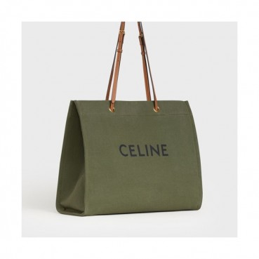 Celine 2020 Canvas Tote Shopper Bag,43CM - 셀린느 2020 캔버스 토트 쇼퍼백 ,192172,43CM,카키