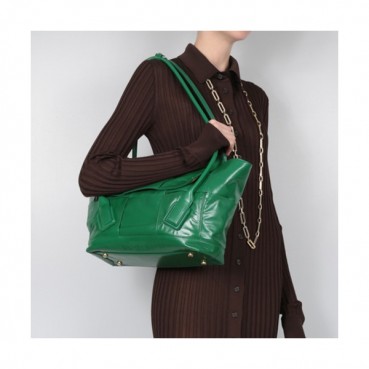 Bottega Veneta 2020 Arco Slouch Tote Bag,32cm - 보테가 베네타 2020 아르코 슬라우치 토트백, 618464,BVB0559,32cm,그린