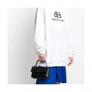 Balenciaga 2020 Sharp XS Leather Satchel  Tote Shoulder Bag,19CM - 발렌시아가 2020 샤프 XS 레더 사첼 토트 숄더백,BGB0592,19CM,블랙