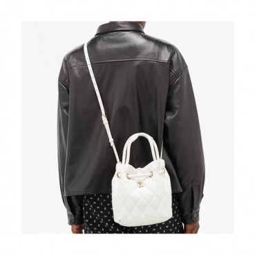 Balenciaga 2020 Leather Bucket Tote Shoulder Bag,21CM - 발렌시아가 2020 레더 버킷 토트 숄더백,BGB0591,21CM,화이트