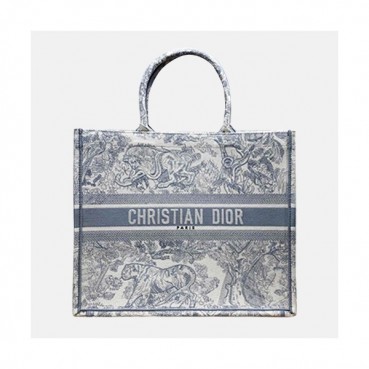 Dior 2020 Woman Canvas Book Tote Shopper Bag,41.5CM - 디올 2020 여성용 캔버스 북 토트 쇼퍼백 DIOB0548,41.5CM,그레이