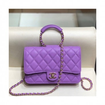 Chanel 2020 WOC Chain Tote Shoulder Cross Bag,19.2CM - 샤넬 2020 WOC 체인 토트 숄더 크로스백,CHAB1468,19.2CM,퍼플