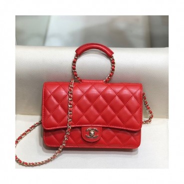 Chanel 2020 WOC Chain Tote Shoulder Cross Bag,19.2CM - 샤넬 2020 WOC 체인 토트 숄더 크로스백,CHAB1467,19.2CM,레드