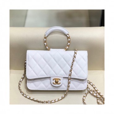 Chanel 2020 WOC Chain Tote Shoulder Cross Bag,19.2CM - 샤넬 2020 WOC 체인 토트 숄더 크로스백,CHAB1462,19.2CM,화이트