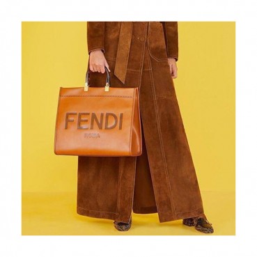 [데일리 백으로 강추]Fendi 2019 Women Tote Shopper Bag ,40CM - 펜디 2019 여성용 레더 토트 쇼퍼백  FENB0531,40CM,브라운