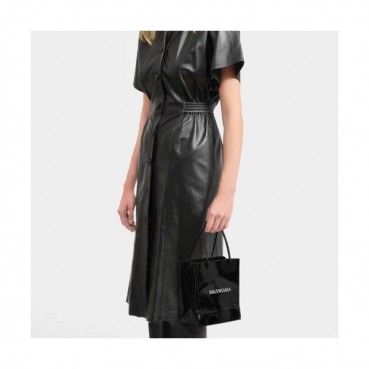 Balenciaga 2020 Leather  Mini Tote Shopper Bag,21.5CM - 발렌시아가 2020 레더 미니 토트 쇼퍼백,BGB0567,21.5CM,블랙