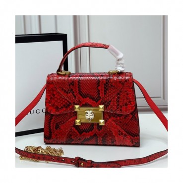 Gucci 2020 GG Leather Tote Shoulder Bag,26CM - 구찌 2020 GG 토트 숄더백 497996,GUB1090,26cm,레드