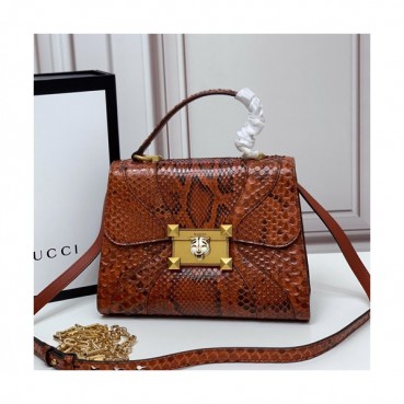 Gucci 2020 GG Leather Tote Shoulder Bag,26CM - 구찌 2020 GG 토트 숄더백 497996,GUB1089,26cm,브라운