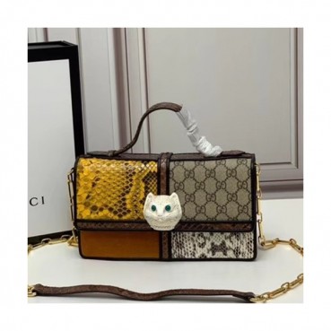 Gucci 2020 Leather Tote Shoulder Bag,25CM - 구찌 2020 레더 토트 숄더백 499822,GUB1087,25cm,브라운