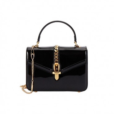 Gucci 2020  Sylvie 1969 Tote Shoulder Bag,20CM - 구찌 2020 실비 1969 토트 숄더백 589479,GUB1069,20cm,블랙