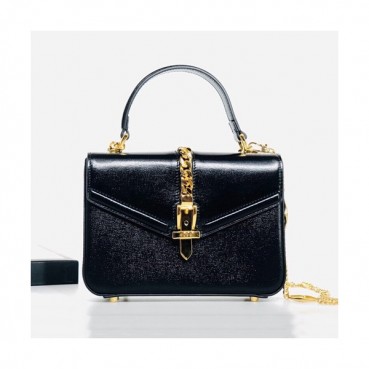 Gucci 2020  Sylvie 1969 Tote Shoulder Bag,20CM - 구찌 2020 실비 1969 토트 숄더백 589479,GUB1068,20cm,블랙