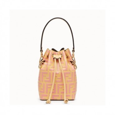 Fendi 2020 Mon Tresor Bucket Tote Shoulder Bag ,18CM - 펜디 2020 몬 트레조 버킷 토트 숄더백  FENB0515,18CM,핑크