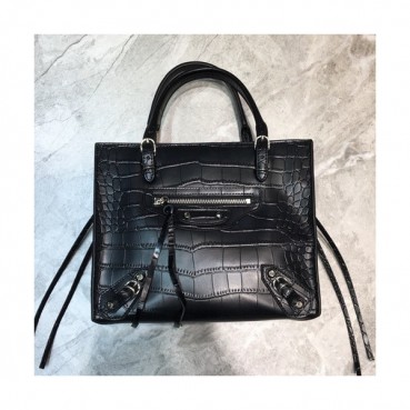 Balenciaga 2020 Leather Tote Shoulder Bag,22CM - 발렌시아가 2020 레더 토트 숄더백,BGB0559,22CM,블랙