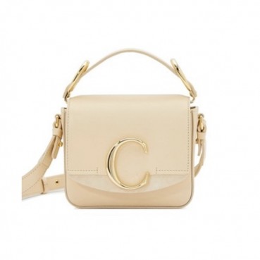 Chole 2020 C Leather Tote Shoulder Bag, 16.5cm -  끌로에 2020 C 레더 토트 숄더백,CLB0165,16.5cm,연핑크