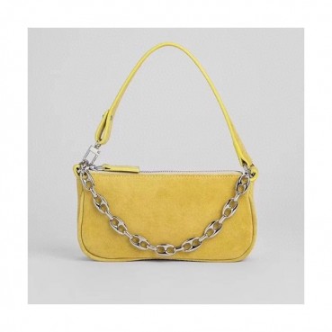 By Far 2020 Suede Tote Shoulder Bag,18cm - 바이 파 2020 스웨이드 토트 숄더백 BYFB0028,18cm,옐로우