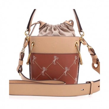 Chole 2020 Roy Leather Bucket Tote Shoulder Bag, 20cm -  끌로에 2020 로이 레더 버킷 토트 숄더백,CLB0162,20cm,브라운