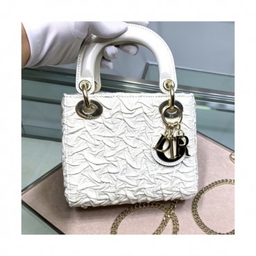 Dior 2020 Lady Dior Tote Shoulder Bag,17CM - 디올 2020 레이디 디올 토트 숄더백 DIOB0506,17CM,화이트(금장)