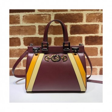 Gucci 2020 Zumi Handle Tote Shoulder Bag,27CM - 구찌 2020 주미 핸들 토트 숄더백 569712,GUB1043,27cm,와인