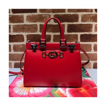 Gucci 2020 Zumi Handle Tote Shoulder Bag,27CM - 구찌 2020 주미 핸들 토트 숄더백 569712,GUB1036,27cm,레드