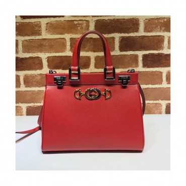 Gucci 2020 Zumi Handle Tote Shoulder Bag,27CM - 구찌 2020 주미 핸들 토트 숄더백 569712,GUB1035,27cm,레드