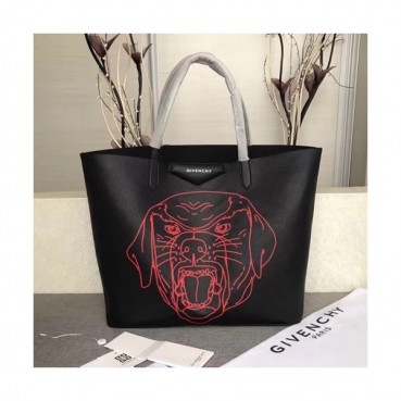 Givenchy 2020 Leather Women Tote Shopper Bag ,53cm - 지방시 2020 레더 여성용 토트 쇼퍼백 GVB0325,53cm,블랙