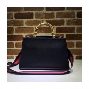 Gucci 2020 Nymphaea Bamboo Women Top Handle Tote Bag ,36CM - 구찌 2020 님베이아 뱀부 여성용 탑 핸들백 453764, GUB0982 ,36CM,블랙