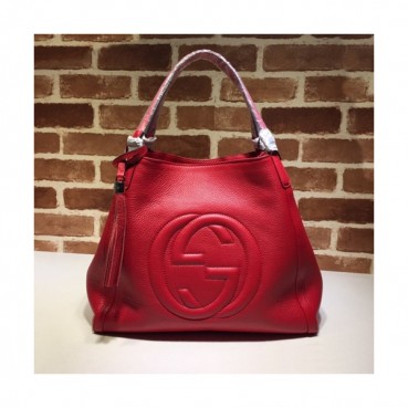 Gucci 2020 Ladies Leather Tote Bag,35CM - 구찌 2020 여성용 레더  토트백 282309,GUB0973,35CM,레드