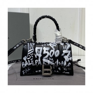 Balenciaga 2020 Leather Small Tote Shoulder Bag,21CM - 발렌시아가 2020 레더 스몰 토트 숄더백,BGB0534,21CM,블랙