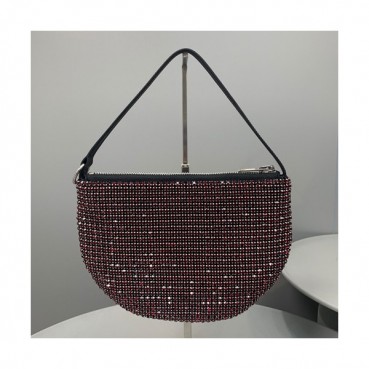 Alexander Wang 2019 Cubic & Leather Tote Shoulder Bag,23cm - 알렉산더왕 2019 큐빅 & 레더 토트 숄더백 AWB0038,23cm,블랙(레드큐빅)