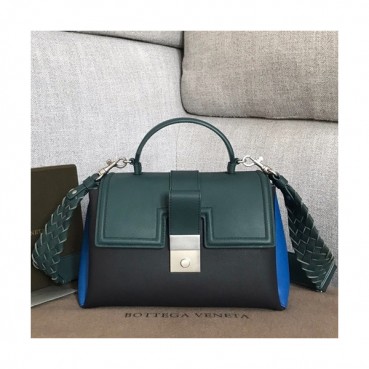 Bottega Veneta 2019 Piazza Large Tote Shoulder Bag,25cm - 보테가 베네타 2019 피아짜 라지 토트 숄더백, 567209,BVB0507,25cm,블랙+그린