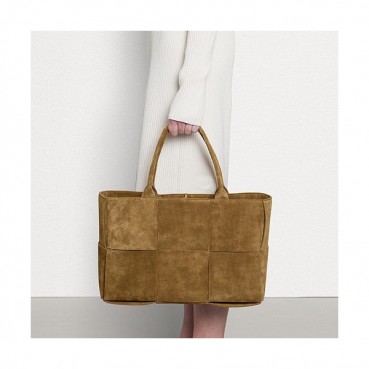 Bottega Veneta 2019 Suede Ladies Tote Shopper Bag,36cm - 보테가 베네타 2019 스웨이드 여성용 토트 쇼퍼백,609175, BVB0502,36cm,카멜