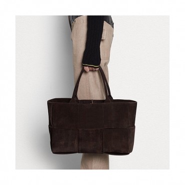 Bottega Veneta 2019 Suede Ladies Tote Shopper Bag,36cm - 보테가 베네타 2019 스웨이드 여성용 토트 쇼퍼백,609175, BVB0501,36cm,브라운