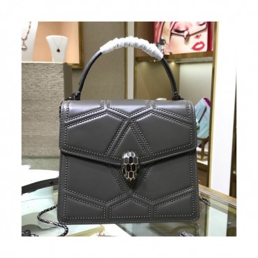 Bvlgari 2019 Serpenti Chain Tote Shoulder Bag,20CM - 불가리 2019 세르펜티 체인 토트 숄더백,BVLB0228,20cm,그레이