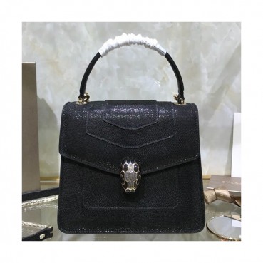 Bvlgari 2019 Serpenti Chain Tote Shoulder Bag,18CM - 불가리 2019 세르펜티 체인 토트 숄더백,BVLB0203,18cm,블랙