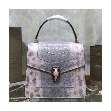 Bvlgari 2019 Serpenti Chain Tote Shoulder Bag,18CM - 불가리 2019 세르펜티 체인 토트 숄더백,BVLB0201,18cm,핑크