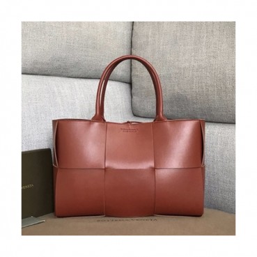 Bottega Veneta 2019 Leather Ladies Tote Shopper Bag,36cm - 보테가 베네타 2019 레더 여성용 토트 쇼퍼백,609175, BVB0497,36cm,브릭브라운