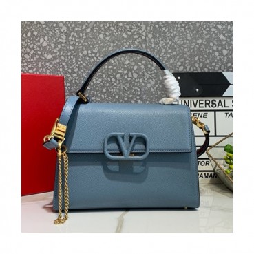 Valentino 2019 Leather Vsling Small Tote Shoudler Bag,25CM - 발렌티노 2019 레더 브이슬링 스몰 토트 숄더백,0025
