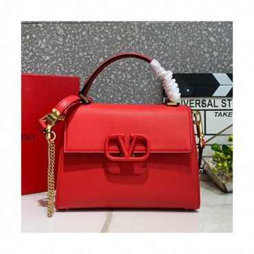 Valentino 2019 Leather Vsling Small Tote Shoudler Bag,25CM - 발렌티노 2019 레더 브이슬링 스몰 토트 숄더백,0025